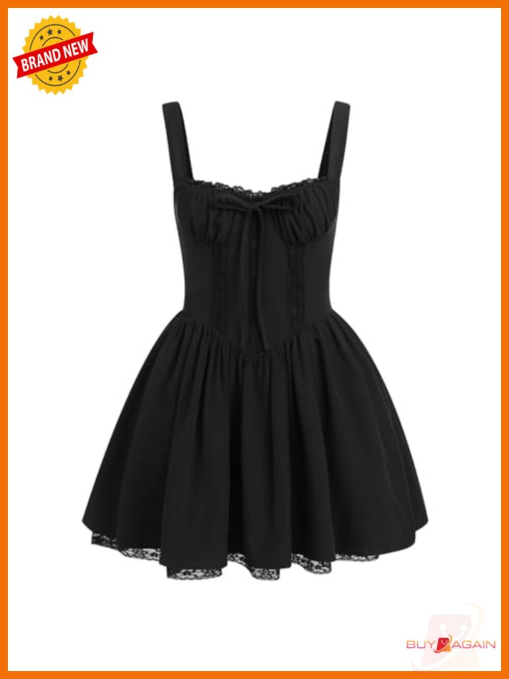 Corset Mini Dress Spaghetti Strap Lace Bustier Backless